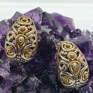 Avon Two Tone Gold and Silver Earrings